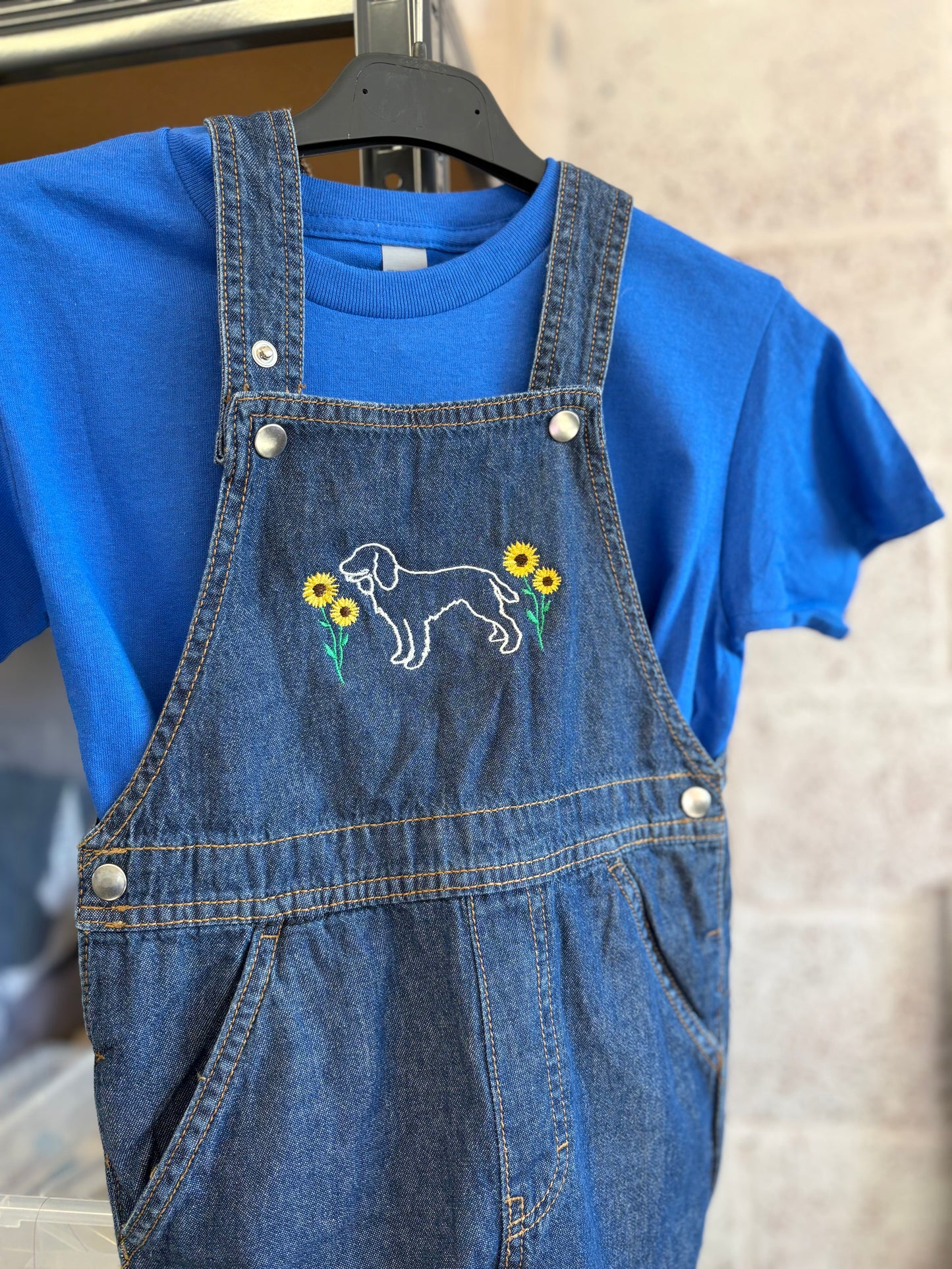 Kids Denim Dungarees | Denim Blue
